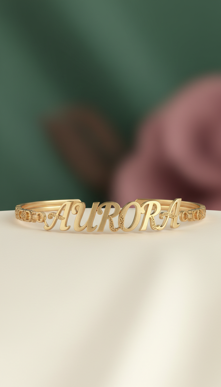 Gold Custom Name Bracelet