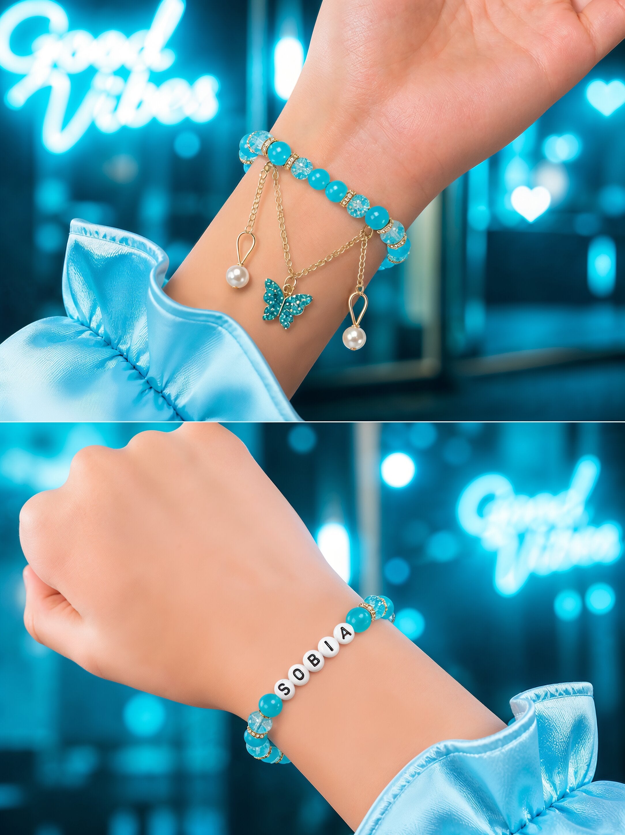 Butterfly Custom Name Bracelet | Buy 1 Get 1 Free | Free Delivery Free Packing