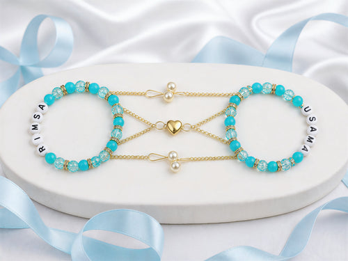 Heart Custom Name Bracelet | Buy 1 Get 1 Free | Free Delivery Free Gift Packaging