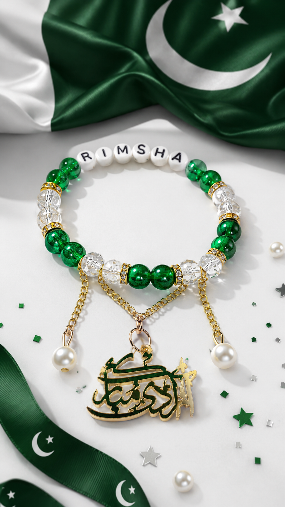 14th August Custom Name Bracelet | Buy 1 Get 1 Free | Free Delivery & Free Premium Packing