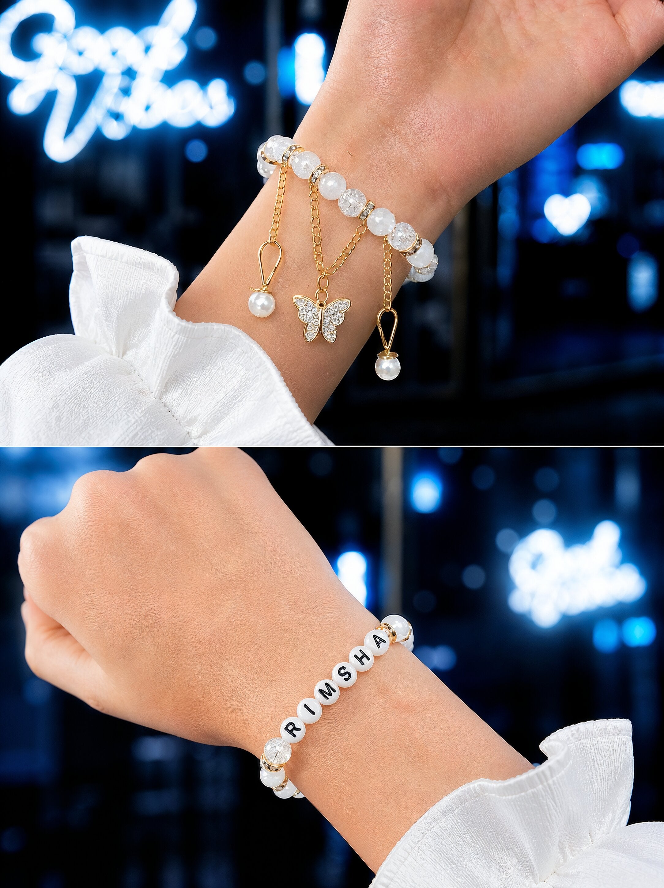 Butterfly Custom Name Bracelet | Buy 1 Get 1 Free | Free Delivery Free Packing