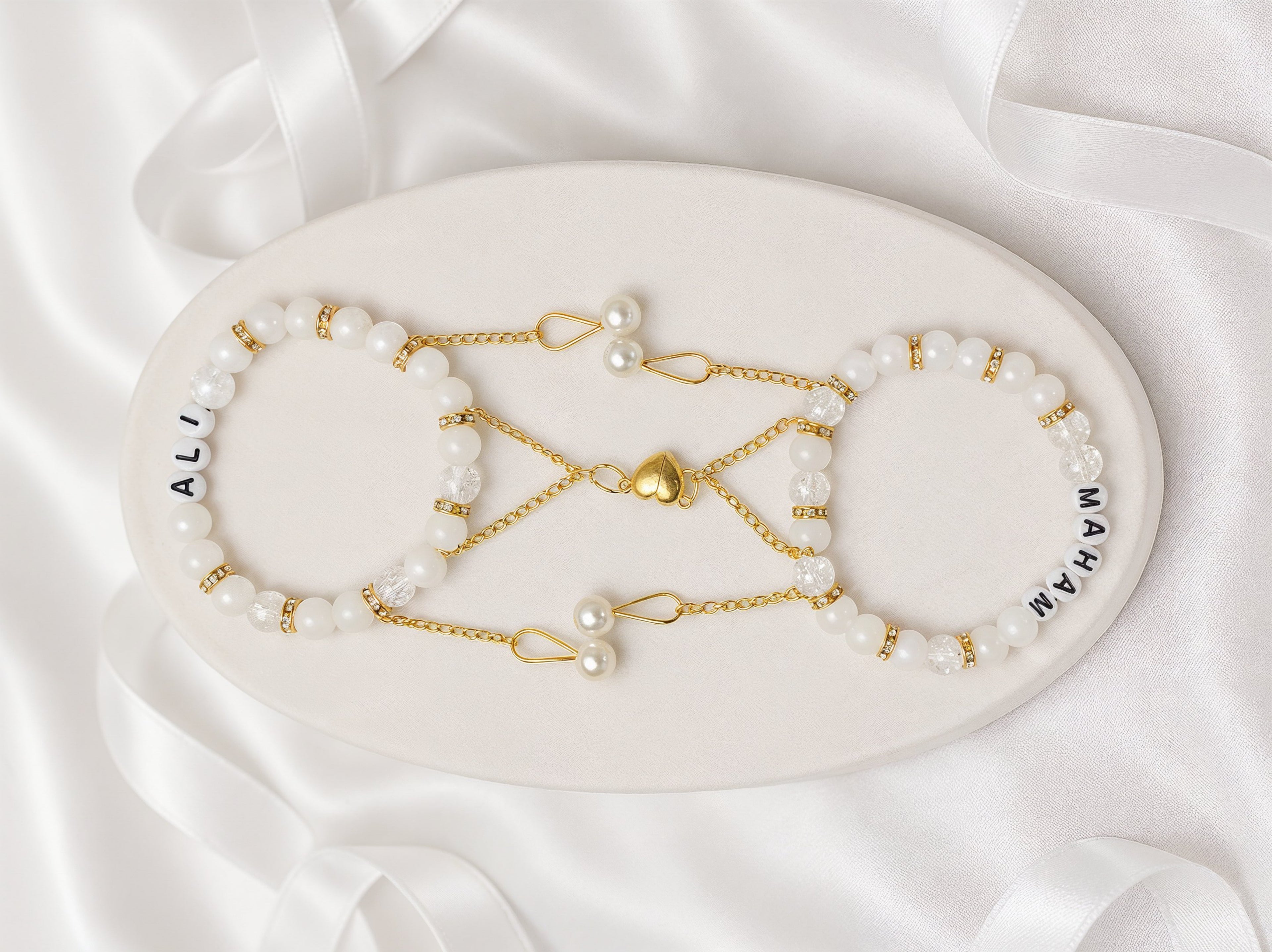 Heart Custom Name Bracelet | Buy 1 Get 1 Free | Free Delivery Free Gift Packaging